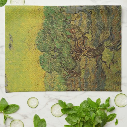 Olive Grove with Picking Figures, Vincent van Gogh Theedoek (Gevouwen)