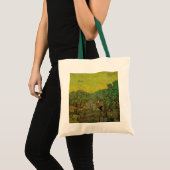 Olive Grove with Picking Figures, Vincent van Gogh Tote Bag (Voorkant (product))