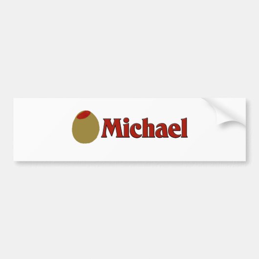 Olive (I Love) Michael Bumpersticker (Voorkant)