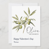 Olive je zo grappig Valentijnsdag Feestdagenkaart (Voorkant)