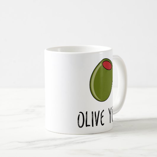 Olive jij, Pun, grappig dat ik van je hou Koffiemok (Voorkant rechts)