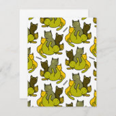 Olive kittens bedankkaart (Voorkant / Achterkant)