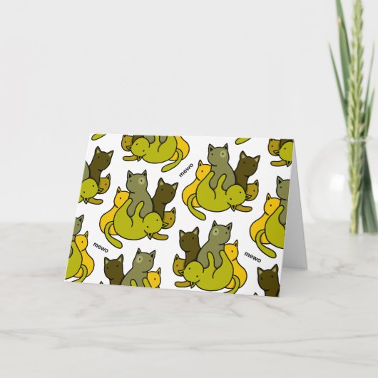 Olive kittens bedankkaart (Voorkant)