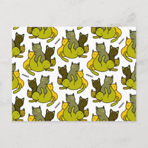 Olive kittens briefkaart