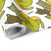 Olive kittens cadeaupapier (Rol Hoek)