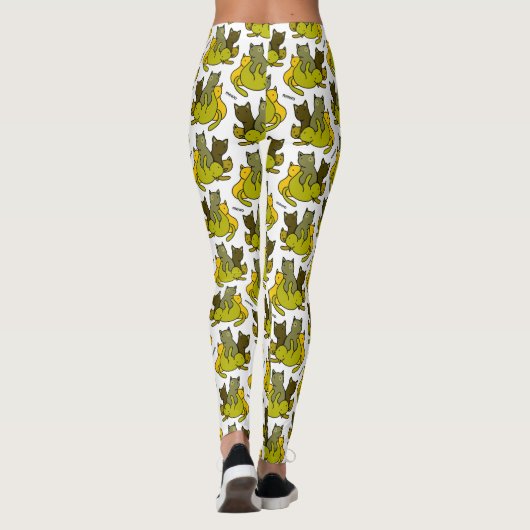Olive kittens leggings (Achterkant)