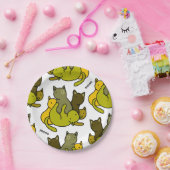 Olive kittens papieren bordje (Feest)