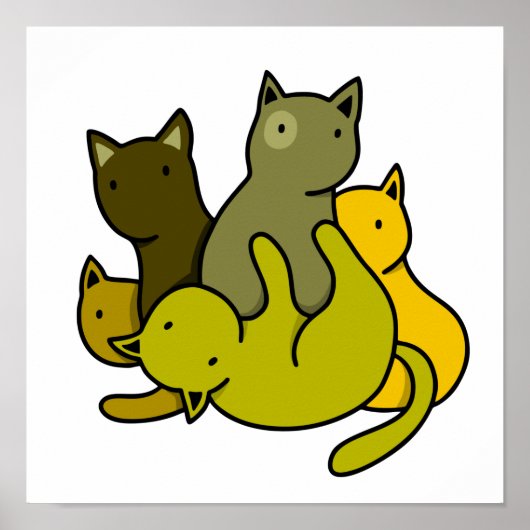 Olive kittens poster (Voorkant)