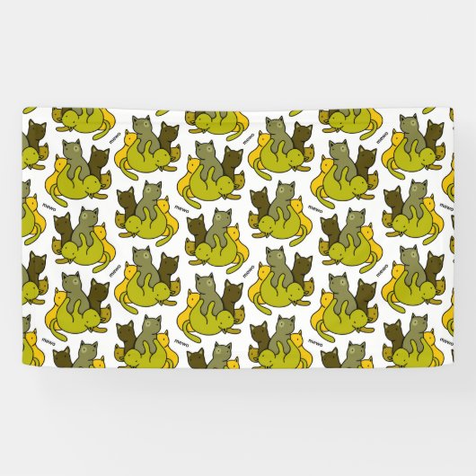 Olive kittens spandoek (Horizontaal)
