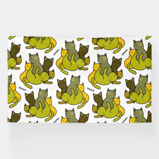 Olive kittens spandoek (Horizontaal)