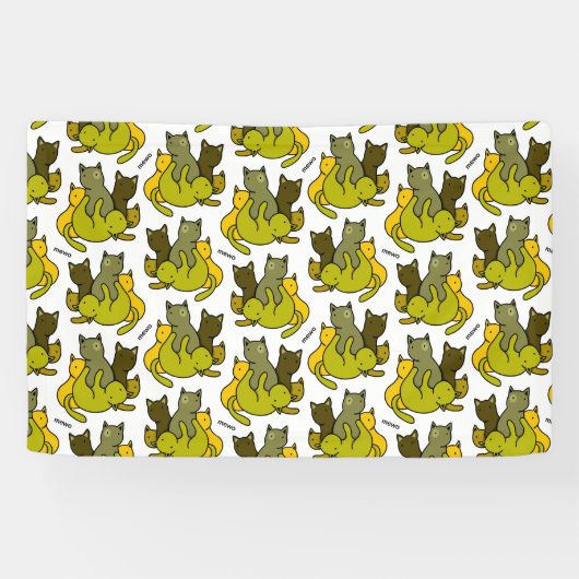 Olive kittens spandoek (Horizontaal)