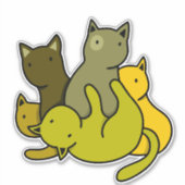 Olive kittens sticker (Voorkant)