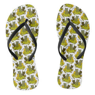 Olive kittens teenslippers