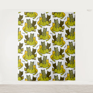 Olive kittens wandkleed