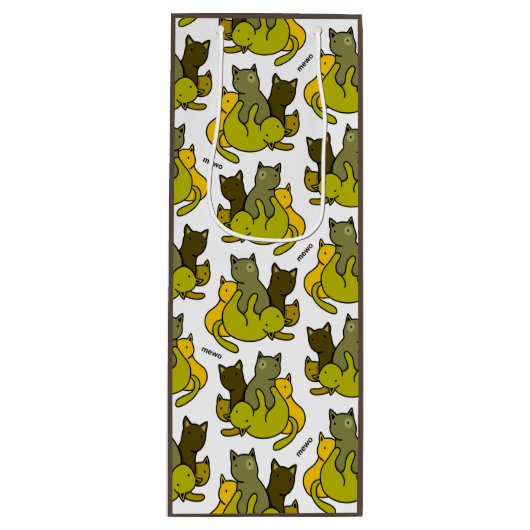 Olive kittens wijn cadeautas (Voorkant)