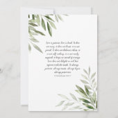 Olive Leaf Wedding Invitation Kaart (Achterkant)