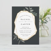 Olive Leaf Wedding Invitation Kaart (Staand voorkant)