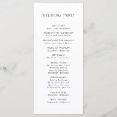 Olive Leaf Wreath Cursive Script Wedding Program Programma (Achterkant)