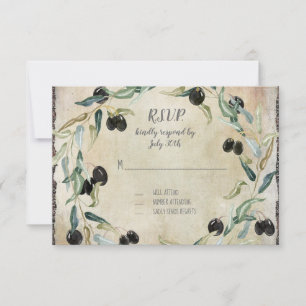 Olive Leaf WreatWaterverf  RSVP respons