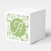 Olive Leaves and Initial Favor Box Bedankdoosjes (Voorkant Zijde)
