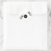Olive Leaves Greenery Wedding Ronde Sticker (Tas)