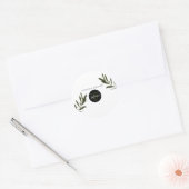 Olive Leaves Greenery Wedding Ronde Sticker (Envelop)
