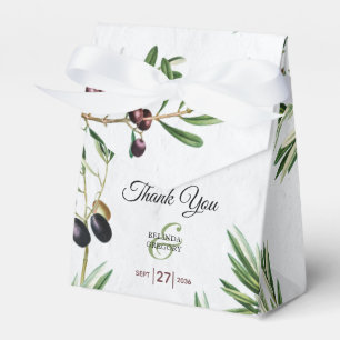 Olive Leaves Mediterranean Greek Island Wedding Bedankdoosjes