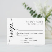 Olive Leaves Monogram Crest Weddenschap RSVP (Staand voorkant)