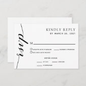 Olive Leaves Monogram Crest Weddenschap RSVP (Voorkant / Achterkant)