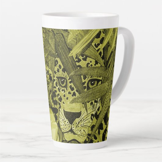 Olive Leopard  Latte Mok (Rechterhoek)