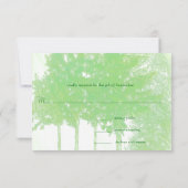 Olive Lime Woodland Birds & Swirls Wedding RSVP (Dos)