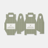Olive Martini Green Stripe Bridesmaid Proposal Box Bedankdoosjes (Uitgevouwen)
