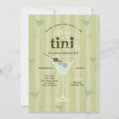 Olive Martini Thème Anniversaire Invitation (Devant)