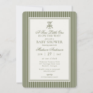 Olive Martini Tini Little One Gestreepte Baby Show Kaart