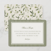 Olive Martini Vert rayé encart partage de recette (Devant / Derrière)