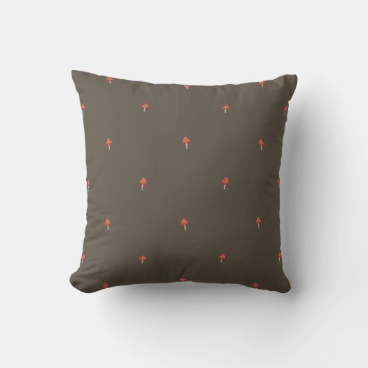 Olive Minimal Champignon Coussin de décoration de (Recto)