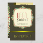 Olive Modern  Bridal Shower Kaart (Voorkant / Achterkant)