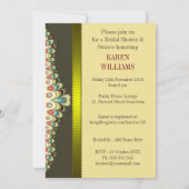 Olive Moderne Vintage douche nuptiale Invitation (Dos)