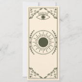 Olive Mystical Tarot Kaart Save the Date (Achterkant)
