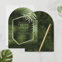 Olive Oasis Abstract Folie Palmblad Boog ID1324