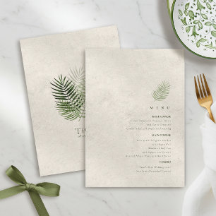 Olive Oasis Feuilles de Palmier sur Menu en Pierre