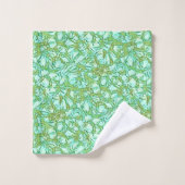 Olive on Mint Abstrait (Gant de toilette)