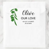 Olive Our Love Stickers pour huile d'olive, Rectan (Sac)