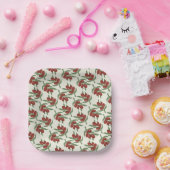 Olive Pattern Paper Bord (Feest)