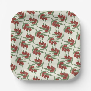 Olive Pattern Paper Bord