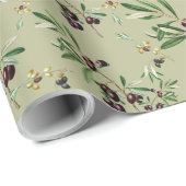 Olive Patterned Wrapping Paper Cadeaupapier (Rol Hoek)