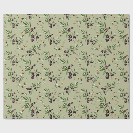 Olive Patterned Wrapping Paper Cadeaupapier (Vlak)