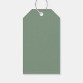 Olive Pistachio Mint Groene Kerstboom Cadeaulabel (Achterkant)