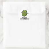 Olive Puns Grappige Olive Fruit Pun Ronde Sticker (Tas)