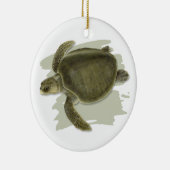 Olive Ridley Zee Turtle Ceramic Ornament (Rechts)